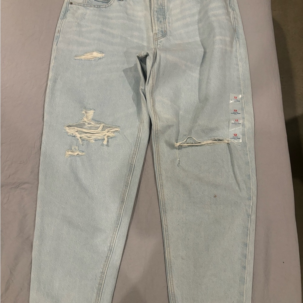 Old Navy High Rise Blue Jeans Distressed Style